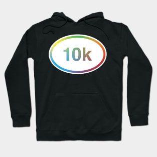 10k Running Race Distance Rainbow Hoodie